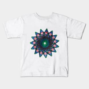 Vintage Spirograph Star Pattern #2 Kids T-Shirt